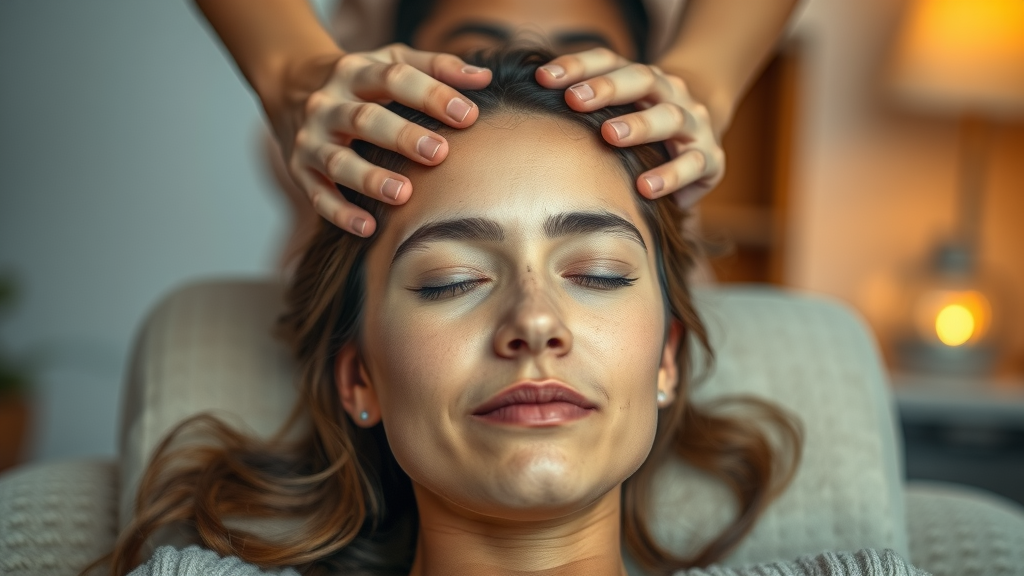 scalp massage for hair growth relaxing head massage peaceful scalp hair strands gentle movement
