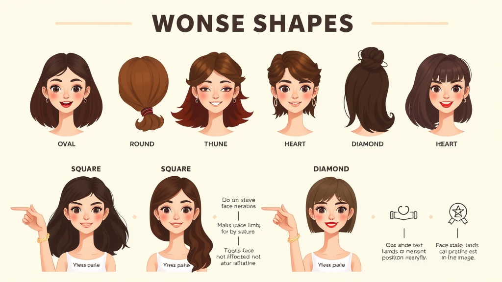 Face shapes and perfect hairstyles pairing guide infographic