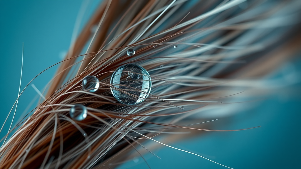 Healthy hair strand with anti-humidity barrier using humidity-fighting hair products