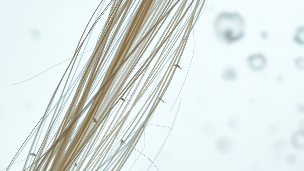 Microscopic view of hair strand cuticle layers prevent hair damage highlighting cracks and split ends