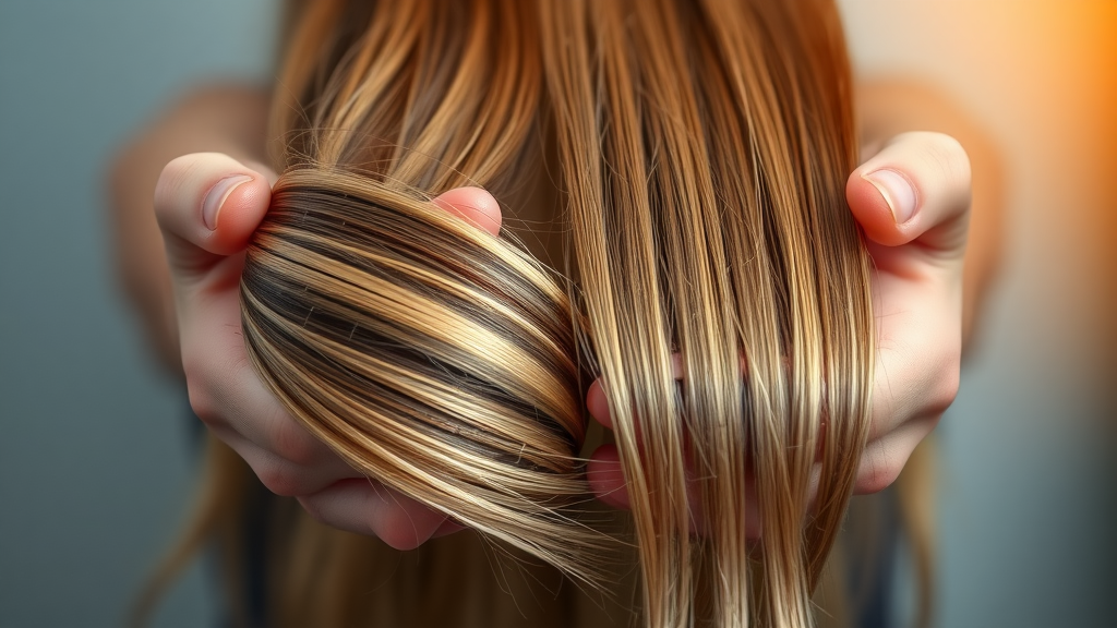 Comparison of healthy hair ends and split ends for hair care needs