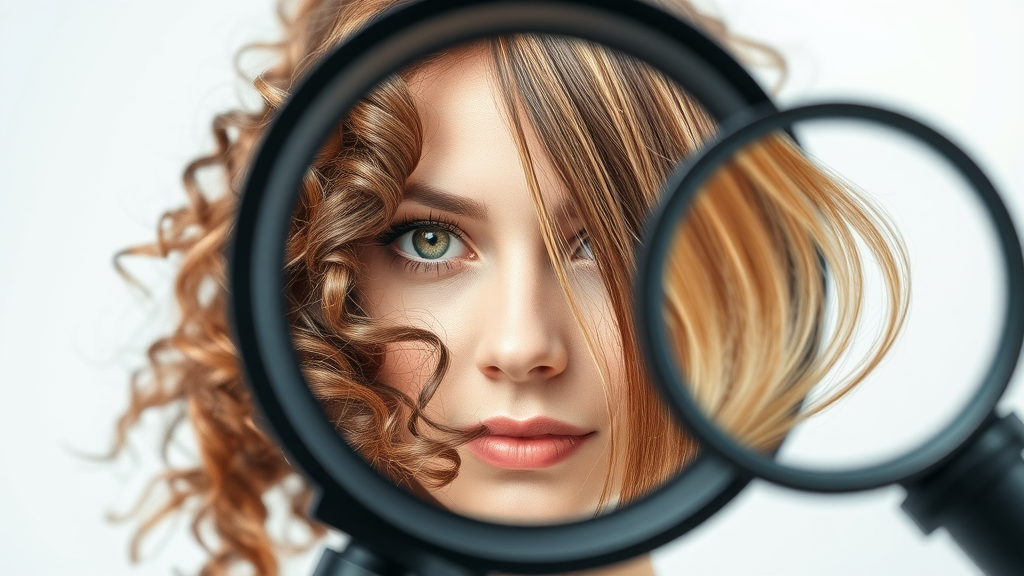 Curly, straight, and fine hair with different humidity-fighting products in a laboratory setting